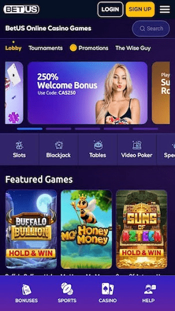 BetUs best no limit online site for bonuses